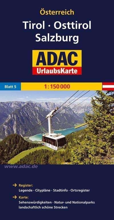 Cover for ADAC Verlag · Österreich UrlaubsKarte: Tirol, Osttirol, Salzburg (Hardcover Book) (2015)