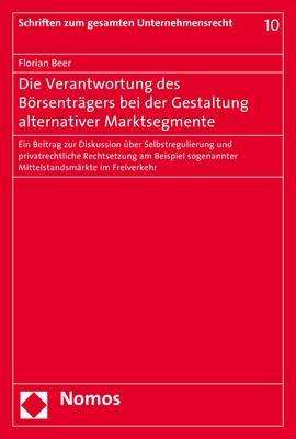 Cover for Beer · Die Verantwortung des Börsenträger (Book) (2018)