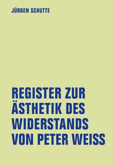 Cover for Schutte · Register zur Ästhetik des Wider (Book)