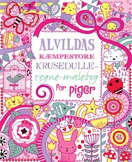 Alvildas kæmpestore krusedulle-tegne-malebog for piger - Erica Harrison m.fl. James Maclaine - Bøger - Forlaget Alvilda - 9788771054415 - 8. maj 2013