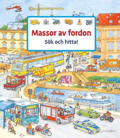 Cover for Susanne Gernhäuser · Massor av fordon : sök och hitta! (Board book) (2019)