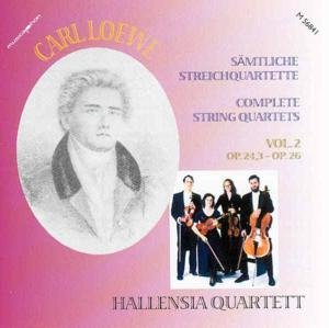 Loewe / Complete String Quartets - Vol. 2 - Hallensia Quartet - Musiikki - MUSICAPHON - 4012476568416 - maanantai 1. joulukuuta 2003