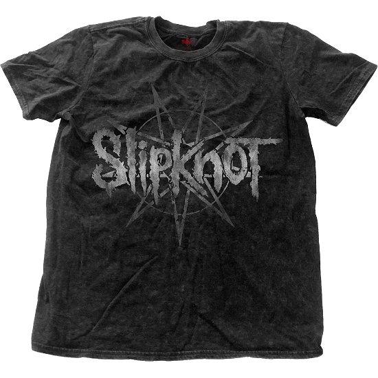 Cover for Slipknot · Slipknot Unisex Fashion Tee: Logo Star with Snow Wash Finishing (Kläder) [size S] [Black - Unisex edition] (2017)