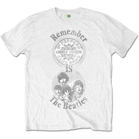 The Beatles Unisex T-Shirt: Remember - The Beatles - Produtos - Apple Corps - Apparel - 5055979999416 - 