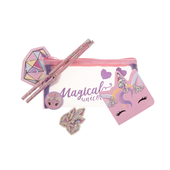 Cover for Unicorn Gems · Filled Mesh Pencil Pouch W/station (092308156) (Toys)