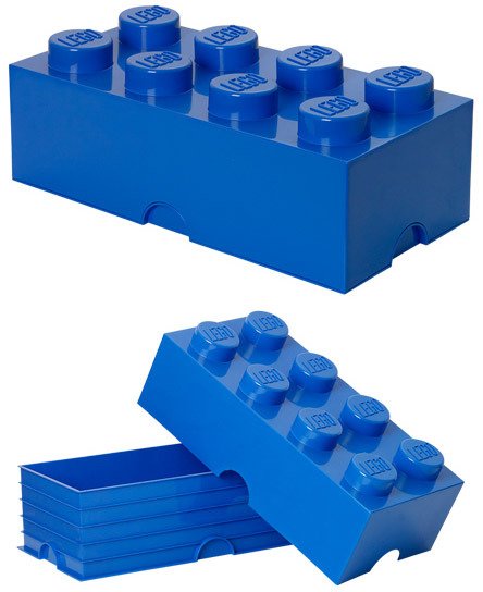 Opbergbox Lego: brick 8 blauw (40041731) - Lego - Fanituote - Plast Team - 5706773400416 - 