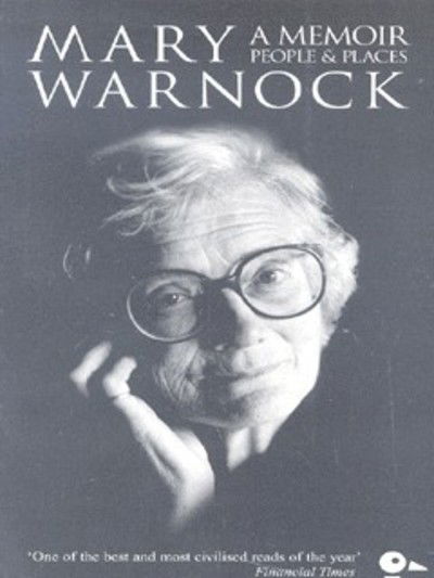 Cover for Mary Warnock · A Memoir: People and Places (Paperback Book) (2002)