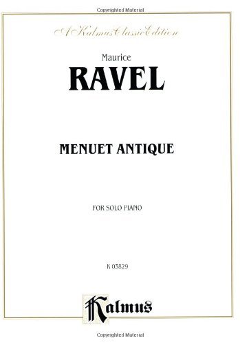 Cover for Maurice Ravel · Ravel Minuet Antique P (Paperback Book) (1985)