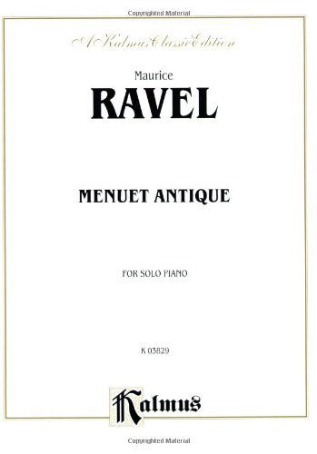 Cover for Maurice Ravel · Ravel Minuet Antique P (Paperback Book) (1985)