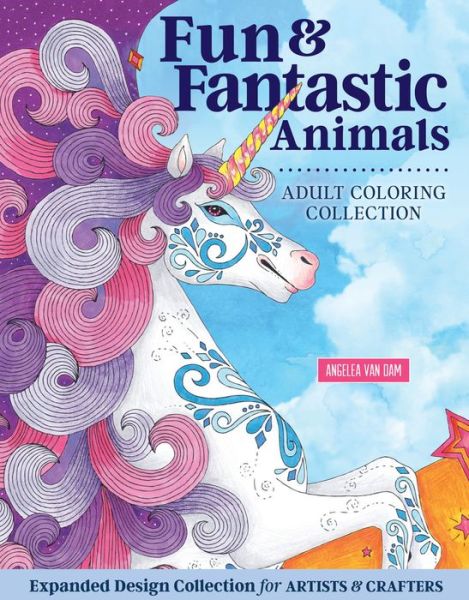 Cover for Angelea Van Dam · Hello Angel Fun &amp; Fantastic Animals Adult Coloring Collection (Paperback Bog) (2020)