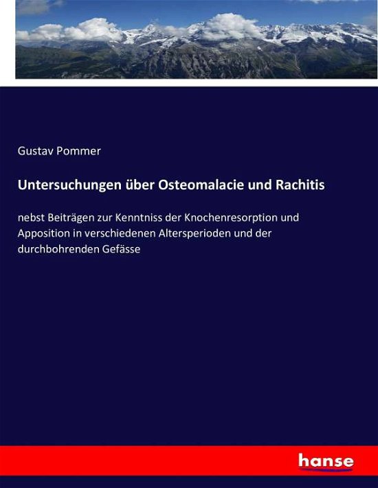 Cover for Pommer · Untersuchungen über Osteomalacie (Book) (2016)