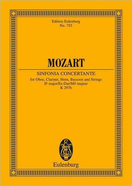 Cover for Wolfgang Ama Mozart · Sinfonia concertante Eb major (Sheet music) (1980)