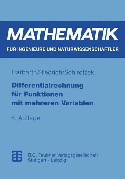 Cover for Klaus Harbarth · Differentialrechnung Fur Funktionen Mit Mehreren Variablen - Mathematik Fur Ingenieure Und Naturwissenschaftler, Okonomen (Paperback Book) (1993)