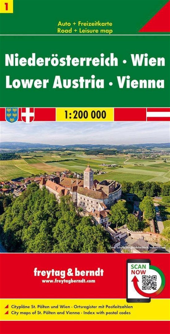 Cover for Freytag-berndt Und Artaria Kg · Sheet 1, Lower Austria - Vienna Road Map 1:200 000 (Kartor) (2018)