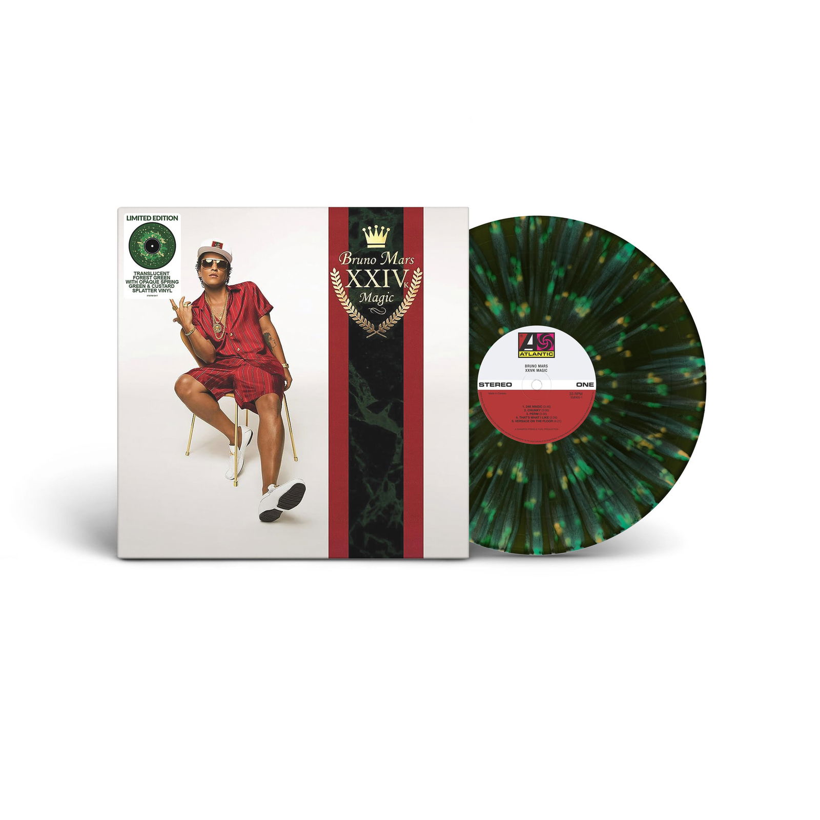 24k Magic Limited Green & Custard Splatter Vinyl edition