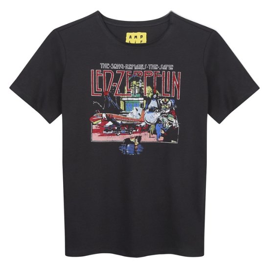 Cover for Led Zeppelin · Led Zeppelin - The Song Remains The Same Amplified Vintage Charcoal Kids T-Shirt 5/6 Years (Kläder) (2023)