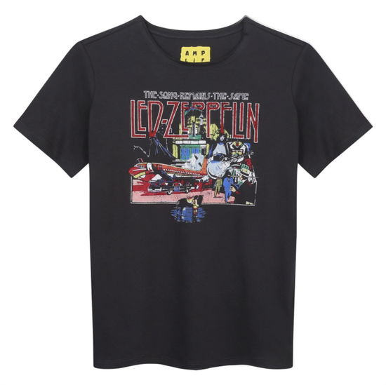 Led Zeppelin - The Song Remains The Same Amplified Vintage Charcoal Kids T-Shirt 5/6 Years - Led Zeppelin - Merchandise - AMPLIFIED - 5054488840417 - 1 december 2023