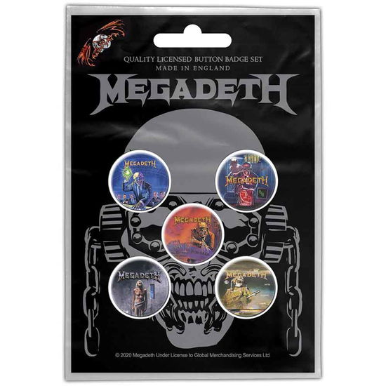 Megadeth Button Badge Pack: Vic Rattlehead - Megadeth - Merchandise -  - 5056365710417 - 