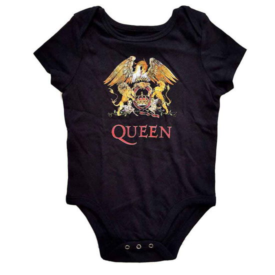 Cover for Queen · Queen Kids Baby Grow: Classic Crest (9-12 Months) (Klær) [Black - Kids edition]
