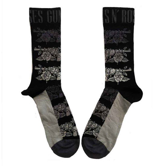 Guns N' Roses Unisex Ankle Socks: Monochrome Pistols (UK Size 7 - 11) - Guns N Roses - Merchandise -  - 5056368681417 - 