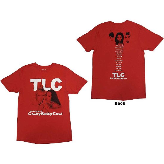 TLC Unisex T-Shirt: CeleBraTion Of CSC European Tour 2022 (Back Print & Ex-Tour) - Tlc - Koopwaar -  - 5056737229417 - 