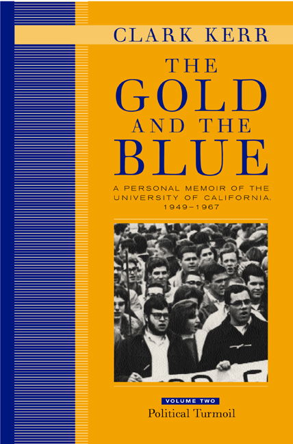 Cover for Clark Kerr · The Gold and the Blue, Volume Two: A Personal Memoir of the University of California, 1949–1967, Political Turmoil (Hardcover Book) (2003)