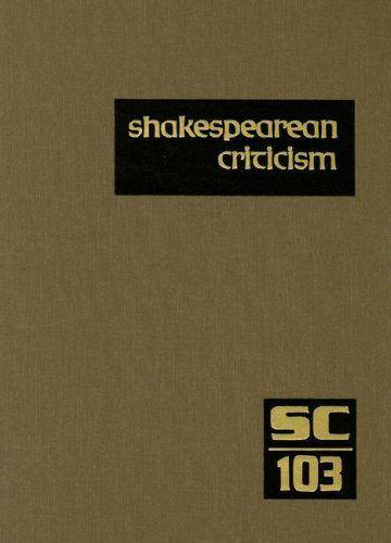 Cover for Michelle Lee · Shakespearean Criticism: Excerpts from the Criticism of William Shakespeare's Plays &amp; Poetry, from the First Published Appraisals to Current Evaluations (Shakespearean Criticism (Gale Res)) (Hardcover Book) (2007)