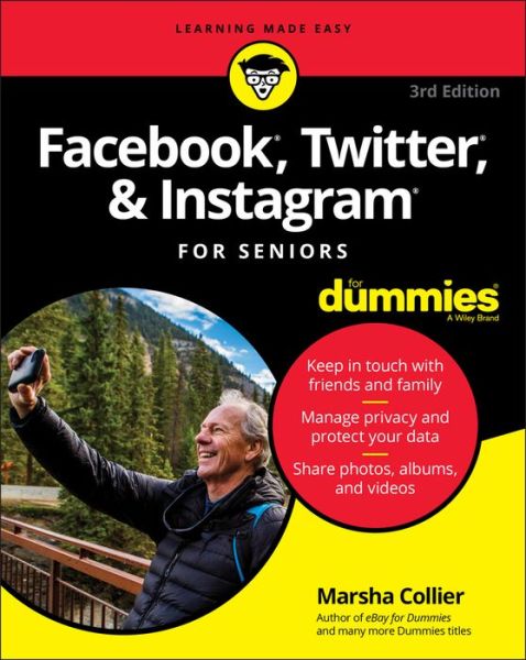 Cover for Marsha Collier · Facebook, Twitter, &amp; Instagram For Seniors For Dummies (Paperback Book) (2019)