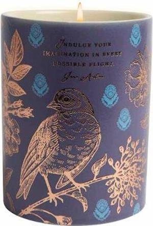 Cover for Insight Editions · Jane Austen: Indulge Your Imagination Scented Candle (8.5 oz.): [Dark Blue Bird] [Ceramic] (Tryksag) (2020)