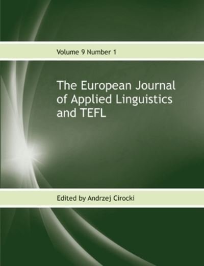 Cover for Andrzej Cirocki · The European Journal of Applied Linguistics and TEFL: 9 (Paperback Book) (2020)
