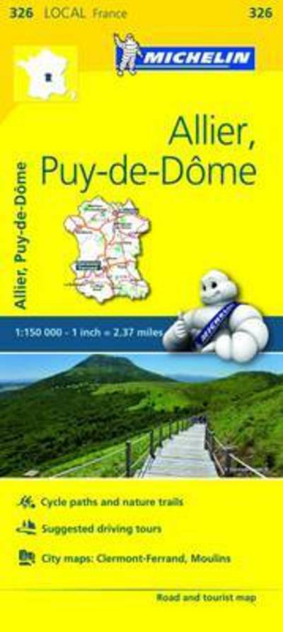 Cover for Michelin · Michelin local Map: France blad 326: Allier, Puy de Dome (Hardcover Book) (2016)