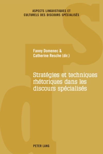 Cover for Strategies et techniques rhetoriques dans les discours specialises (Paperback Book) (2020)