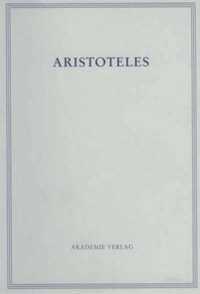 Cover for Aristoteles · Werke.1/2 Peri hermeneias.2 (Buch)