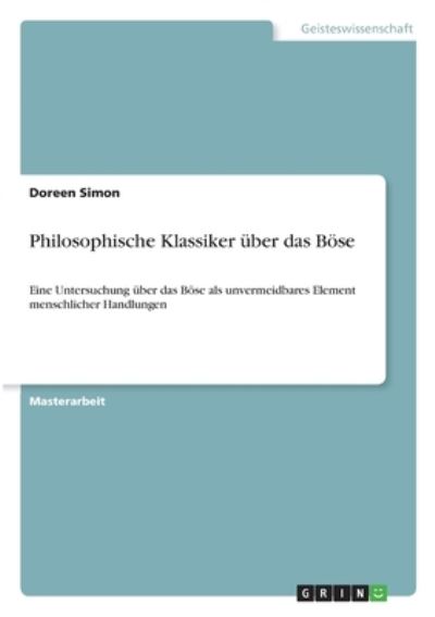 Cover for Simon · Philosophische Klassiker über das (N/A)