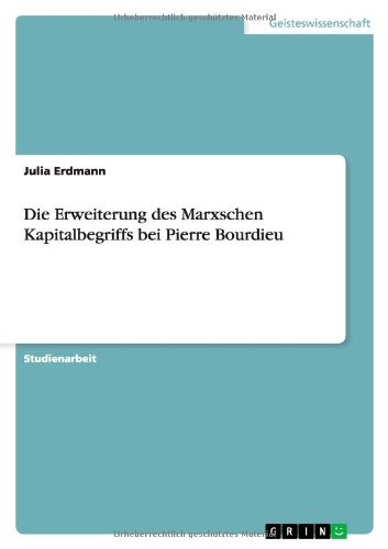 Cover for Erdmann · Die Erweiterung des Marxschen K (Paperback Book) [German edition] (2012)