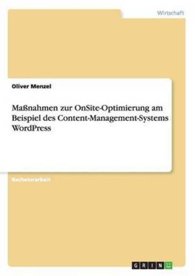 Cover for Menzel · Maßnahmen zur OnSite-Optimierung (Book) (2015)