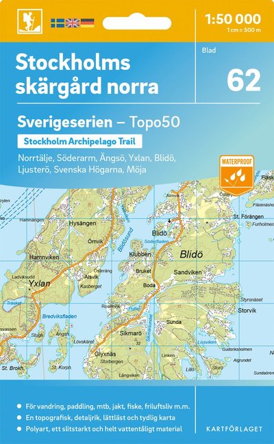 Cover for Stockholms Skargard norra - Sverigeserien Topo50 (Map) (2025)