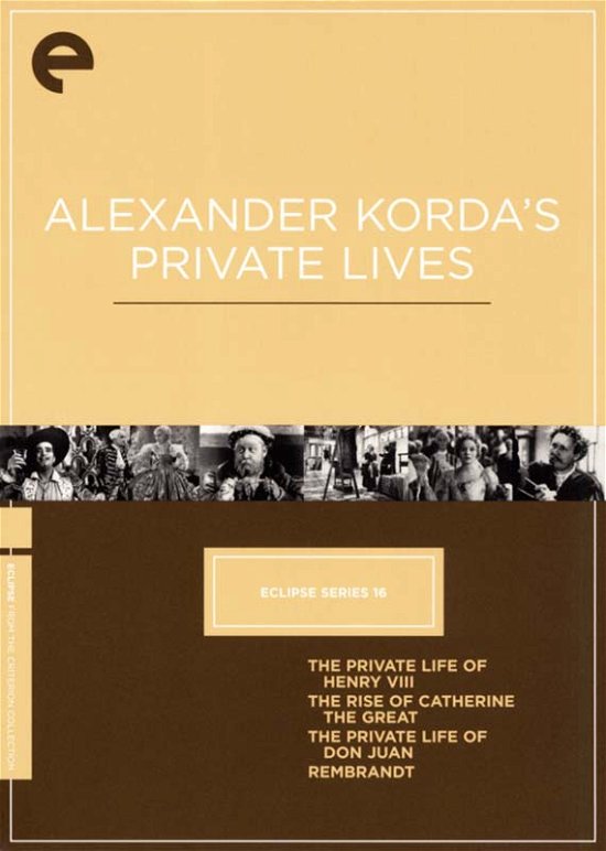 Cover for DVD · Eclipse Series 16: Alexander Korda's Private Lives (DVD) (2019)
