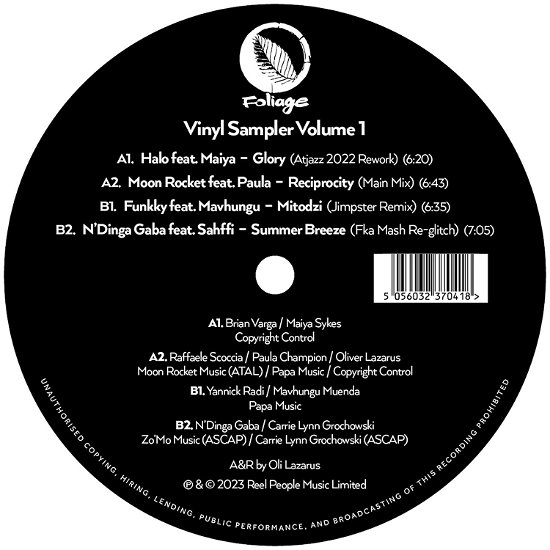 Foliage Records Vinyl Sample (LP) (2023)