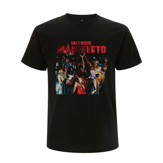 Roxy Music: Manifesto (T-Shirt Unisex Tg. L) - Roxy Music - Fanituote - PHM - 5056187711418 - maanantai 12. marraskuuta 2018