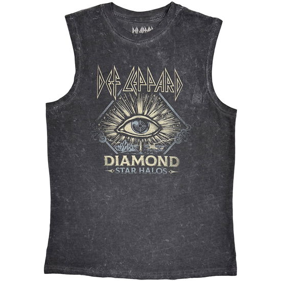 Cover for Def Leppard · Def Leppard Unisex Tank T-Shirt: Diamond Star Halos (Charcoal Grey) (T-shirt) [size XL] (2025)