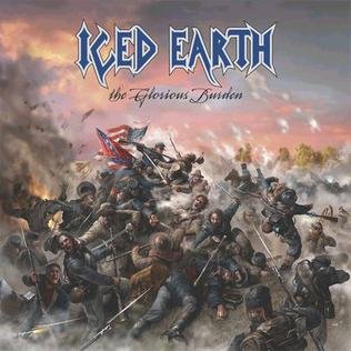 Cover for Iced Earth · The Glorious Burden (LP) [Orange / Blue Splatter edition] (2024)