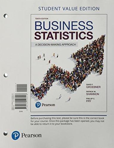 Cover for David F. Groebner · Business Statistics A Decision Making Approach, Student Value Edition (Book) (2017)