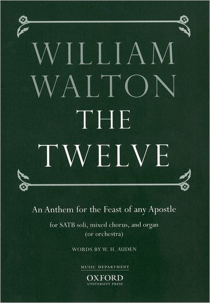 Cover for William Walton · The Twelve (Sheet music) [Vocal score edition] (2000)