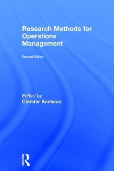 Cover for Christer Karlsson · Research Methods for Operations Management (Hardcover Book) (2016)