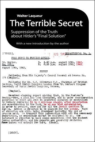 Cover for Walter Laqueur · The Terrible Secret: Suppression of the Truth About Hitler's &quot;Final Solution&quot; (Taschenbuch) [Reprint edition] (2012)