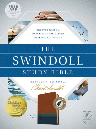 Cover for Charles R. Swindoll · Tyndale NLT The Swindoll Study Bible, TuTone  ? New Living Translation Study Bible by Charles Swindoll, Includes Study Notes, Book Introductions and More! (Imitation Leather Bo) (2017)