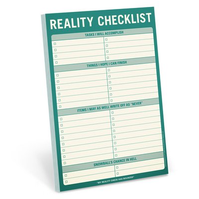 Cover for Knock Knock · Knock Knock Reality Checklist Pad (Print) (2018)
