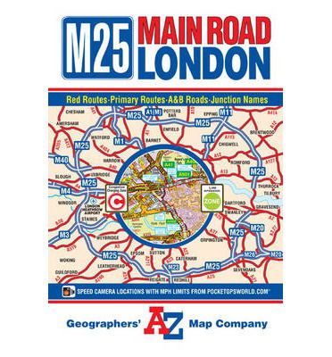 Cover for Geographers' A-Z Map Company · M25 Main Road Map of London - A-Z Road Map (Map) [12 Revised edition] (2015)