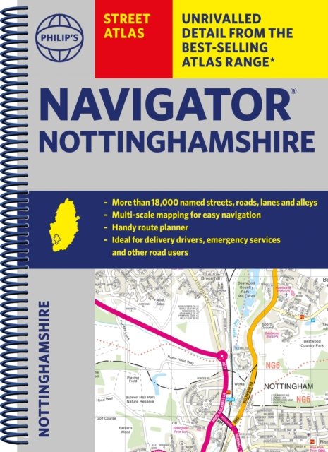 Cover for Philip's Maps · Philip's Navigator Street Atlas Nottinghamshire - Philip's Street Atlas (Spiralbok) (2023)